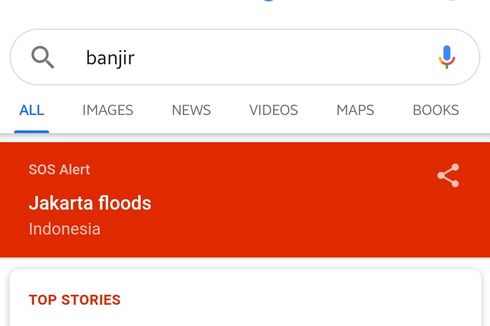 Google Tandai Banjir di Jakarta sebagai Kejadian Darurat