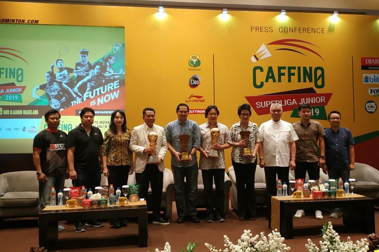 Konferensi pers Superliga Junior 2019 yang diselenggarakan di Ayana Midplaza, Jakarta, Rabu (9/10/2019).