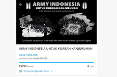 Tembus Rp 440 Juta, BTS ARMY Indonesia Galang Dana untuk Korban Tragedi Kanjuruhan