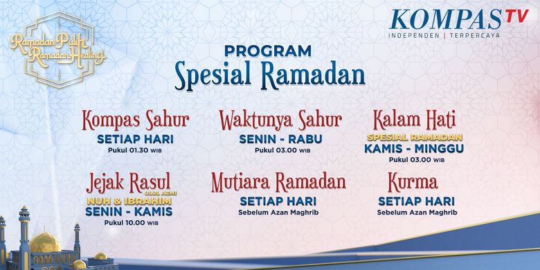 Sederet program seru dan menarik telah dipersiapkan oleh KompasTV untuk menemani pemirsa setianya di bulan suci Ramadhan tahun ini.