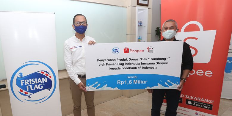 Gerakan Beli 1 Sumbang 1 yang diadakan Frisian Flag Indonesia berhasil menggalang jumlah produk susu senilai Rp. 1,6 milyar.