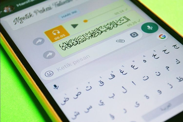 cara membuat tulisan Arab di WhatsApp
