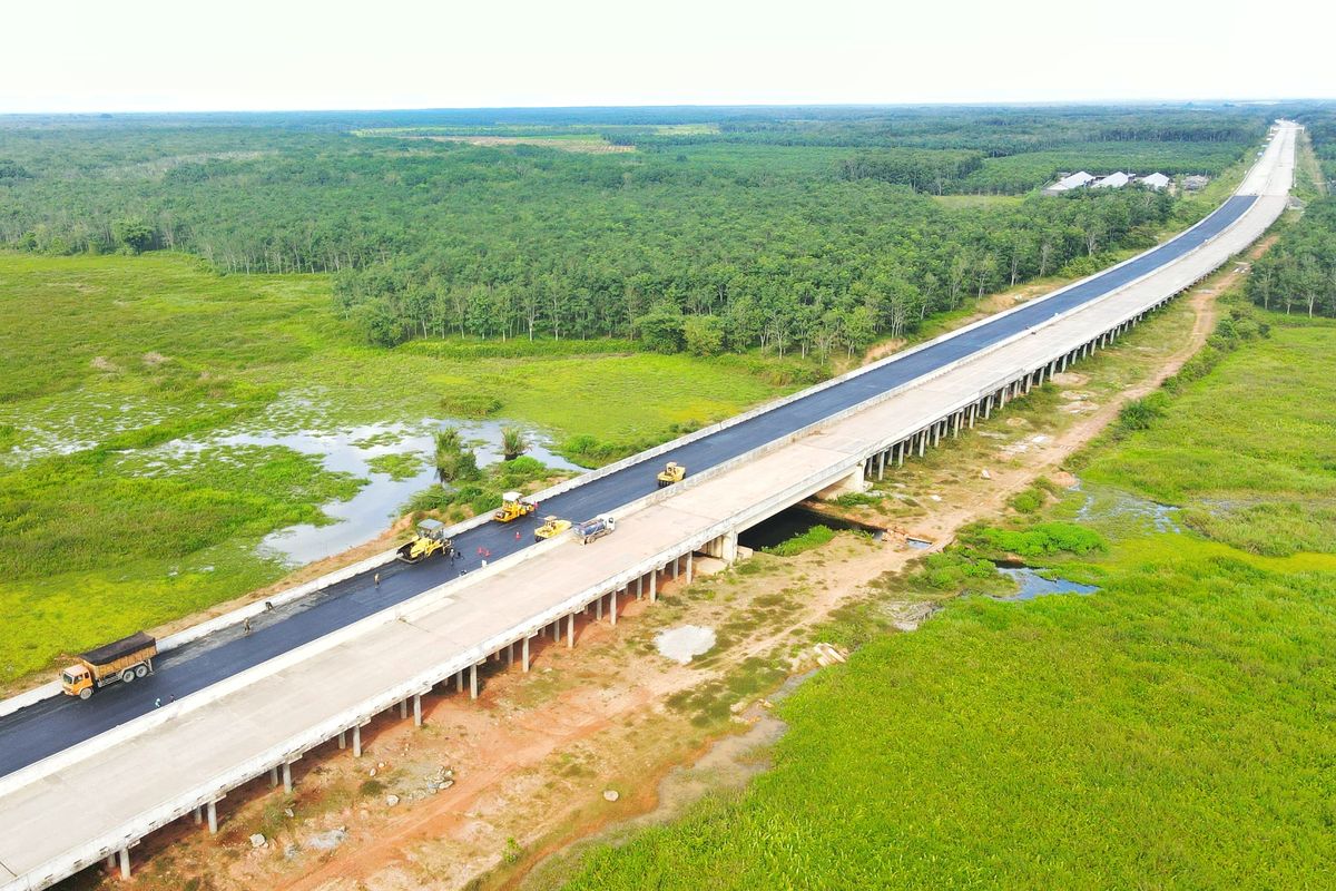 Jalan Tol Palembang-Betung Seksi II Rengas-Pangkalan Balai beroperasi secara fungsional pada arus mudik dan balik Lebaran 2025.