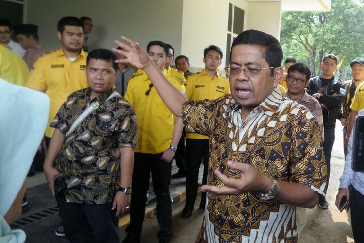 Sekjen Partai Golkar Idrus Marham saat ditemui di kantor DPP Partai Golkar, Slipi, Jakarta Barat, Kamis (31/8/2017).