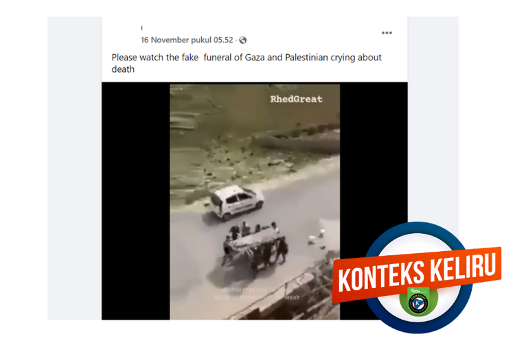 Hoaks, video pemakaman palsu di Yordania diklaim di Gaza 