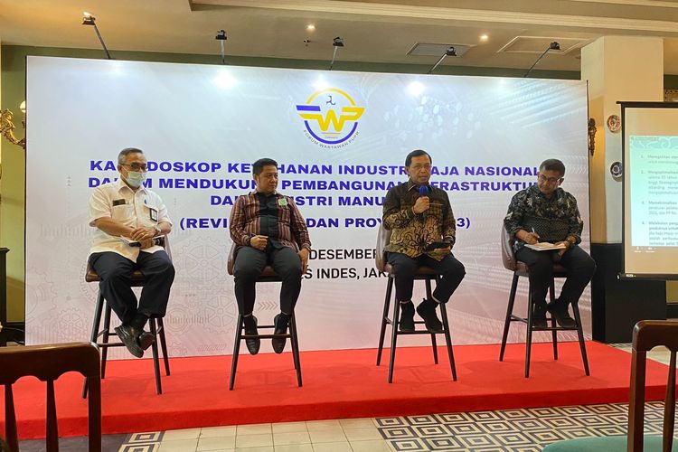Diskusi PUPR mengenai Kaleidoskop Ketahanan Industri Baja Nasional dalam Mendukung Pembangunan Infrastruktur dan Industri Manufaktur di Jakarta, Kamis (8/12/2022).

