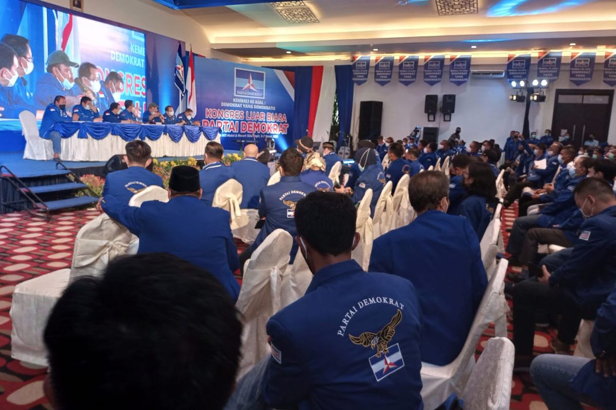 KLB Partai Demokrat di Sibolangit, Deliserdang, Sumatera Utara, Jumat (5/3/2021).