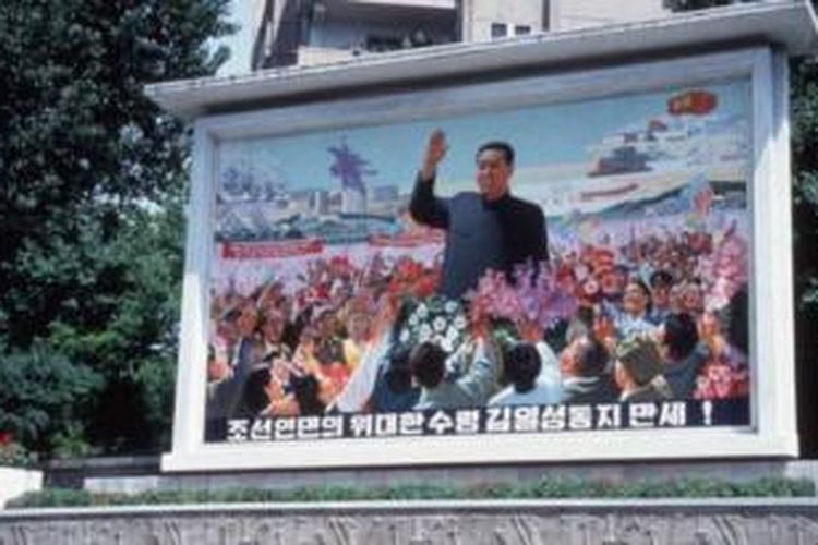 Sebagian besar karya seni di Korea Utara berasal dari studio Mansudae di Pyongyang.