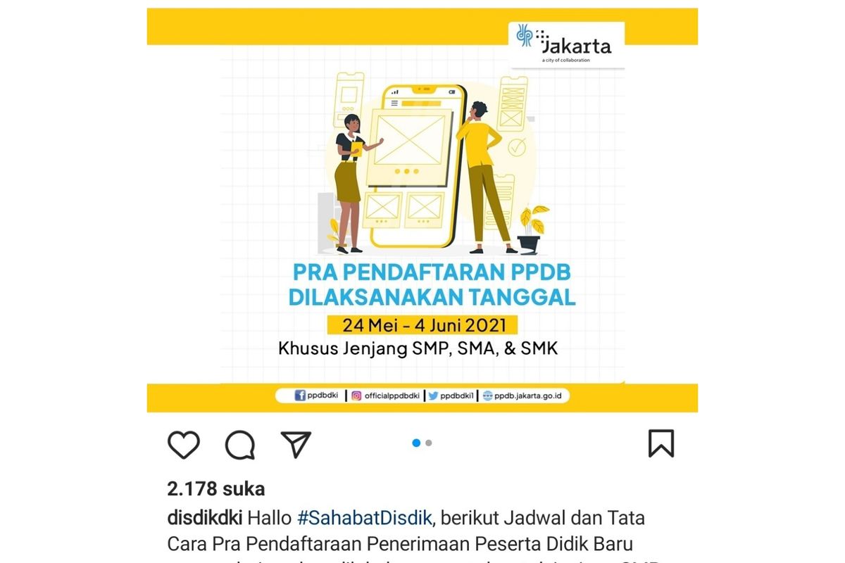 Pengumuman pra pendaftaran SMP SMA dan SMK