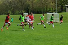 Skuad Garuda Select Tetap Semangat Latihan meski Sedang Puasa