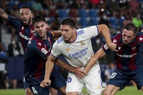 Hasil Levante Vs Madrid, Drama 6 Gol dan 1 Kartu Merah Berakhir Imbang