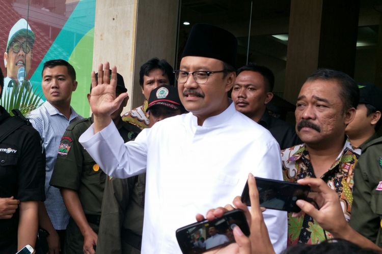 Bakal calon Gubernur Jawa Timur Syaifullah Yusuf (Gus Ipul) di Kantor DPP PKB, Jakarta, Jumat (5/1/2018)