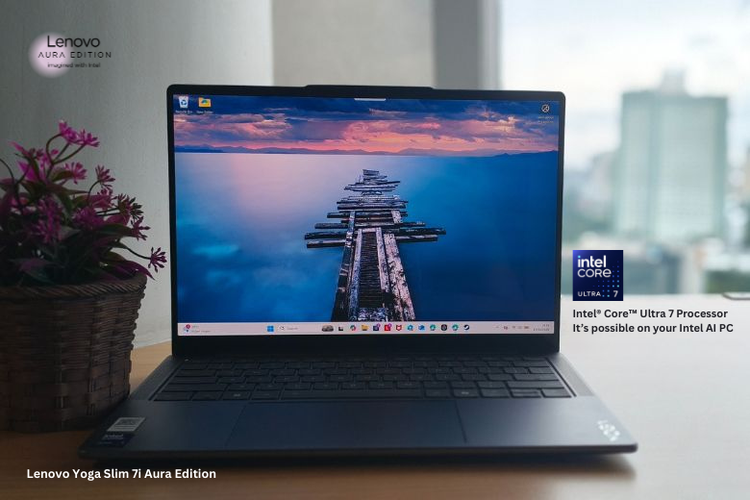 Lenovo Yoga Slim 7i Aura Edition, Copilot+ PC dengan Fitur AI Personal dan Servis 3 Tahun