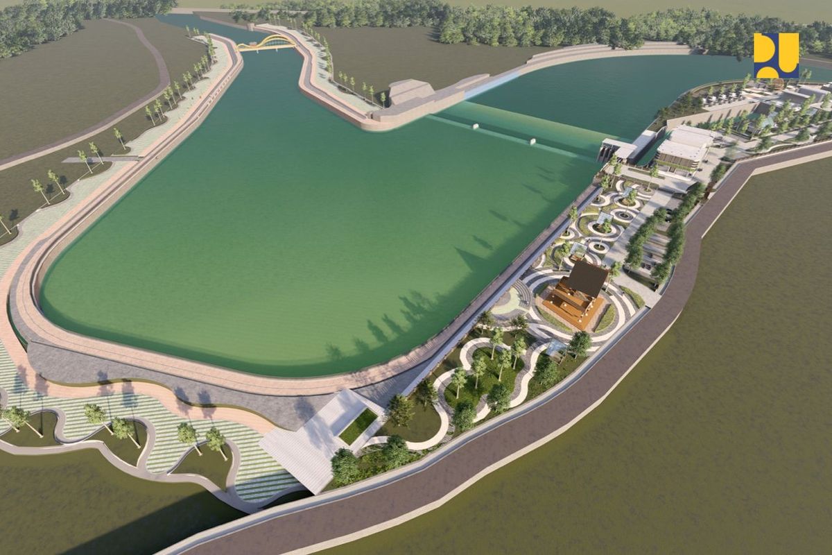 Rancangan desain Intake Sungai Sepaku di IKN.