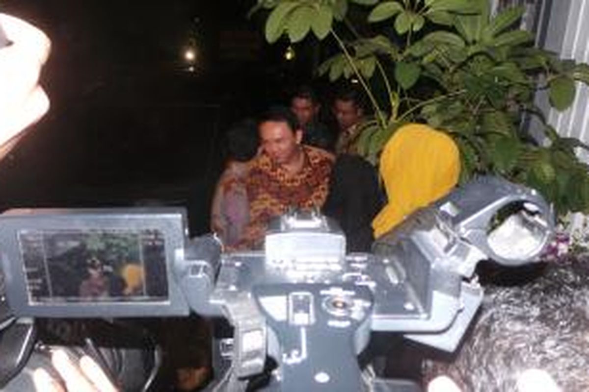 Gubernur DKI Jakarta Basuki Tjahaja Purnama tiba di rumah dinas dalam acara halal bihalal bersama DPRD DKI. Sabtu (25/7/2015).