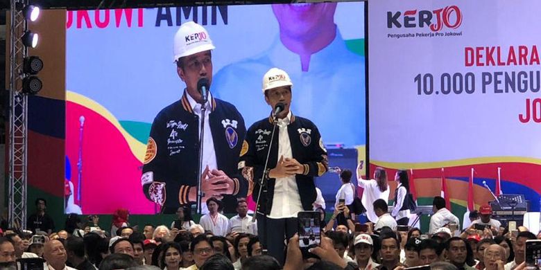 Jokowi dalam Deklarasi Pengusaha Pekerja Pro Jokowi (Kerjo)