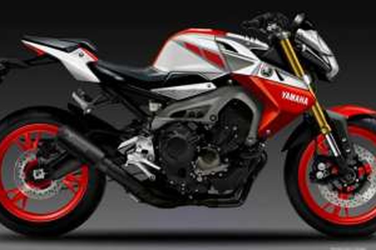 Konsep modifikasi Yamaha MT-09 hasil coretan Oberdan Bezzi dari Italia.