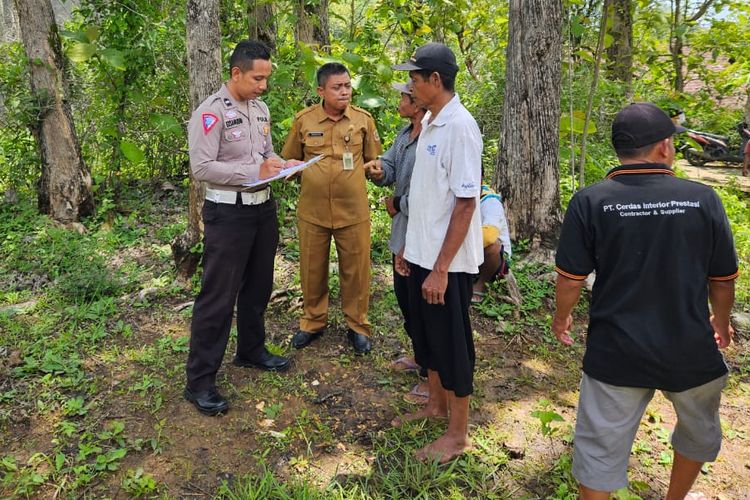 LOKASI KEJADIAN: Di lokasi inilah jasad Samin (45), warga Kelurahan Sambitileng, Kecamatan Purwantoro Kabupaten Wonogiri, Jawa Tengah ditemukan tewas di kebun kunyit miliknya, Selasa (9/1/2024).