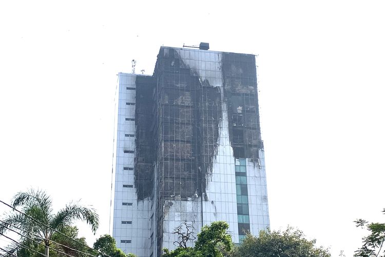 Penampakan Gedung Bapenda DKI Usai Kebakaran, Bagian Tengah hingga Atas Hangus