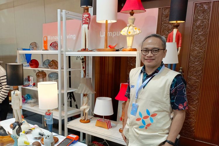 Noro Ardanto, Founder Lampu Runa pada pameran Brilianpreneur 2023 di JCC, Jakarta pada Kamis (7/12/2023).