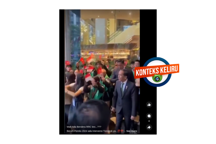 Klarifikasi, video Jokowi berjoget bersama pengemudi ojol dibagikan dengan konteks keliru