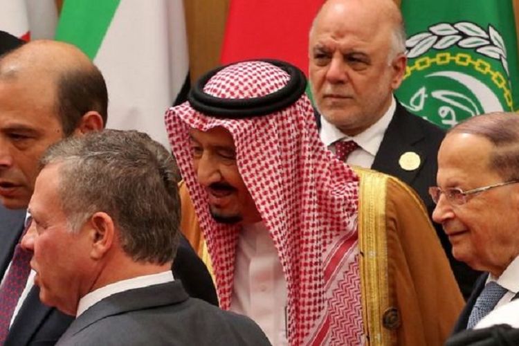 Para pemimpin Timur Tengah, di antaranya Raja Abdullah dari Yordania dan Raja Salman dari Arab Saudi menghadiri KTT Liga Arab,  Rabu (29/3/2017).
