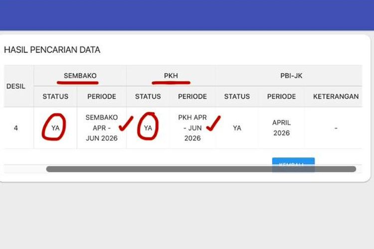 Bansos PKH-BPNT Mei 2026 Sudah Cair, Cek Nama Penerima Pakai HP