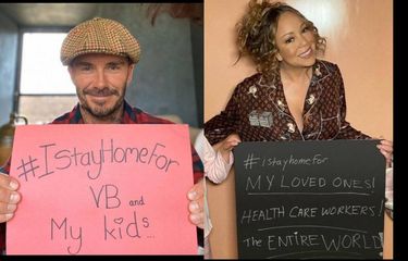 David Beckham hingga Mariah Carey kampanyekan #IStayHomeFor untuk mencegah wabah virus corona.