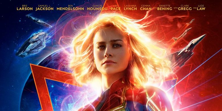 Poster terbaru film Captain Marvel.