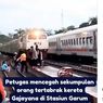 Viral, Video Petugas Tarik Sekumpulan Orang di Peron Stasiun Garum, Blitar karena Hampir Tertabrak KA