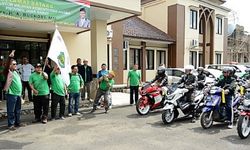 Bupati Uu Lepas Kirab Nusantara Hari Santri