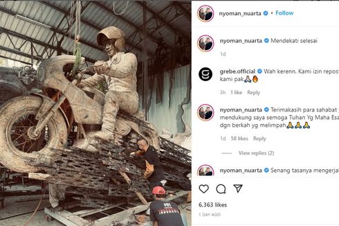 Cerita Nyoman Nuarta di Balik Pembuatan Patung Jokowi Naik Motor yang Akan Dipajang di Sirkuit Mandalika
