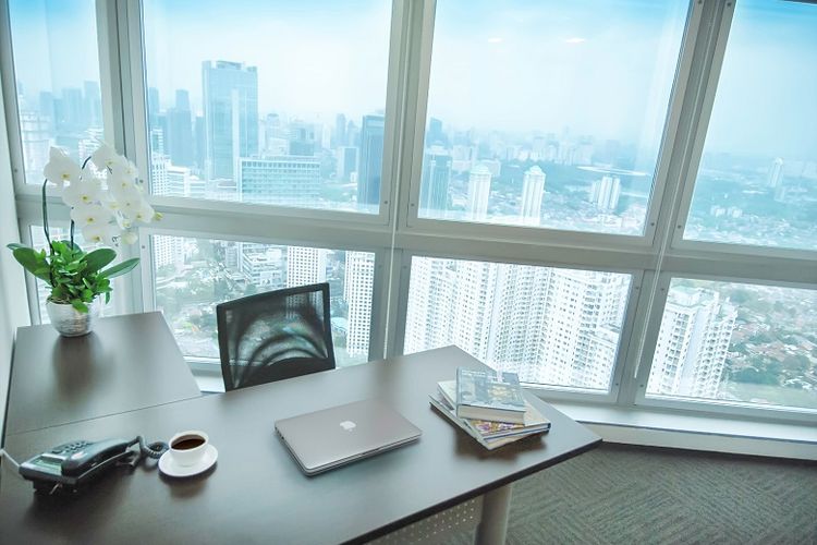Ruang kerja Jakarta Serviced Offices (JSO) yang merupakan bagian dari Wisma 46 