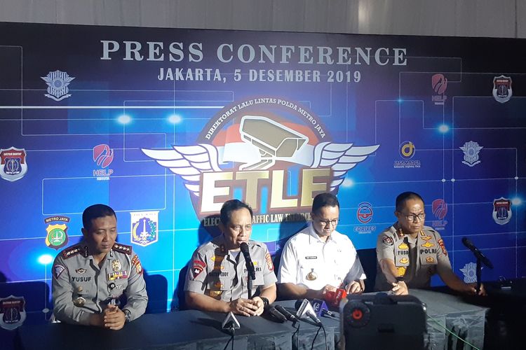 Press Conference yang dilakukan setelah launching E-TLE. E-Drives, Aplikasi Satpam Mantap dan Help Renakta