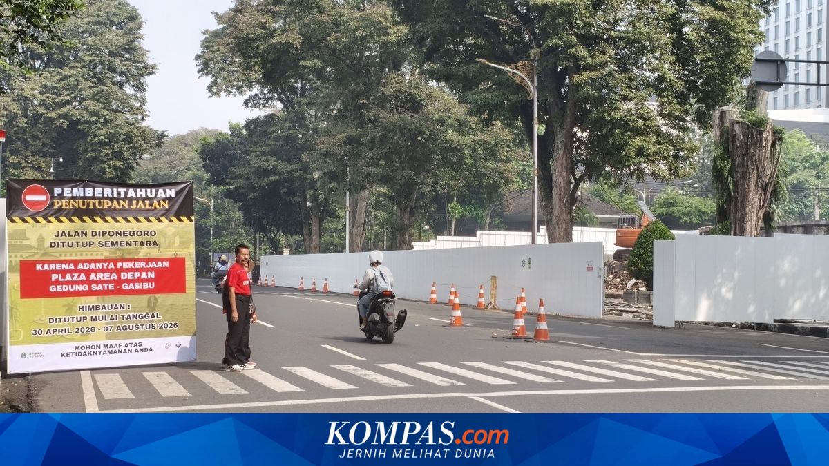 Jalan Diponegoro Bandung Ditutup Tiga Bulan