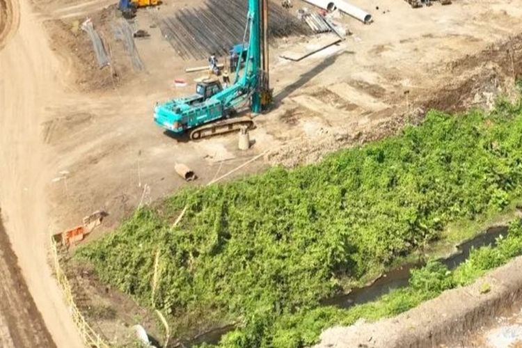 Ilustrasi konstruksi Jalan Tol.