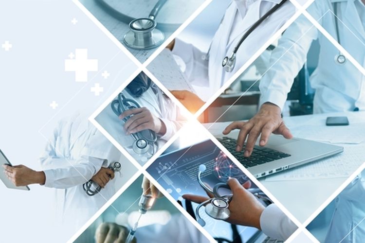 Ilustrasi rumah sakit, layanan kesehatan.