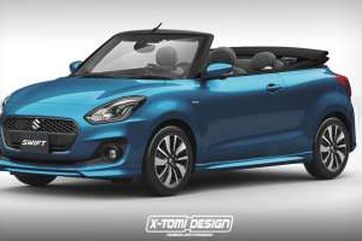 Modifikasi Suzuki Swift generasi baru dengan atap terbuka.