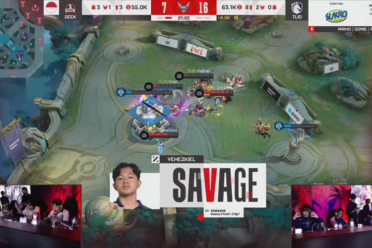 Yehezkiel dari Team Liquid ID dapat Savage tercepat di MPL di Week 1 Day 2 Regular Season MPL S16.