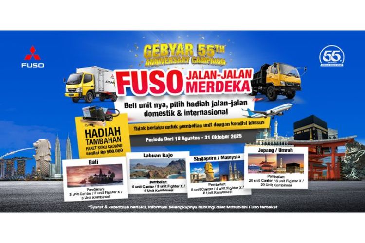 Mitsubishi Fuso gelar program Jalan-Jalan Merdeka untuk konsumen setia. 
