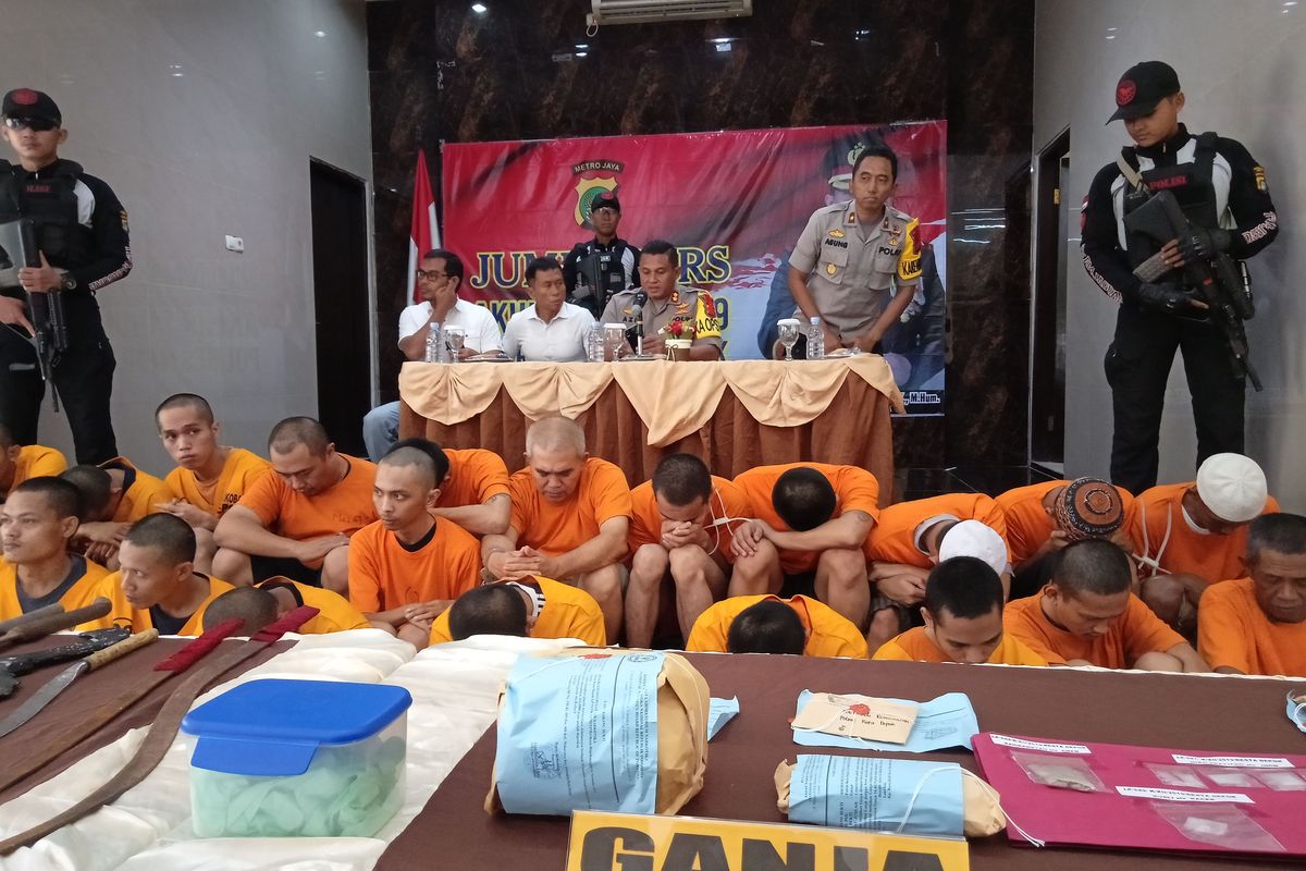 Konferensi Pers Tahunan di Polres Kota Depok, Kamis (26/12/2019)