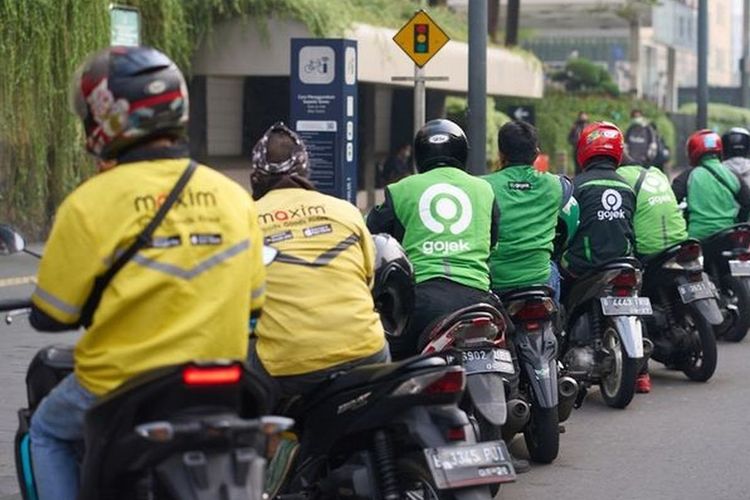 Ilustrasi ojek online. 