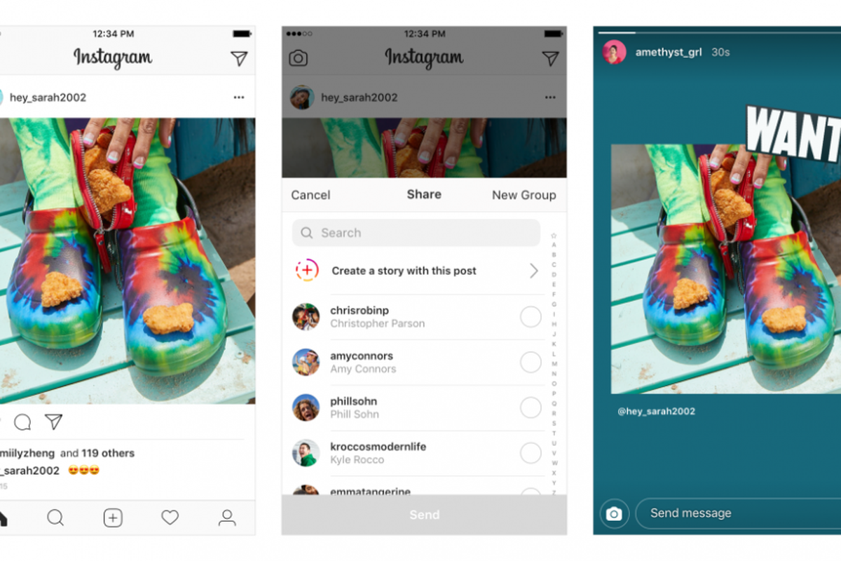 Fitur baru instagram stories memungkinkan pengguna untuk me-reshare foto yang ada pada timline langsung ke dalam stories