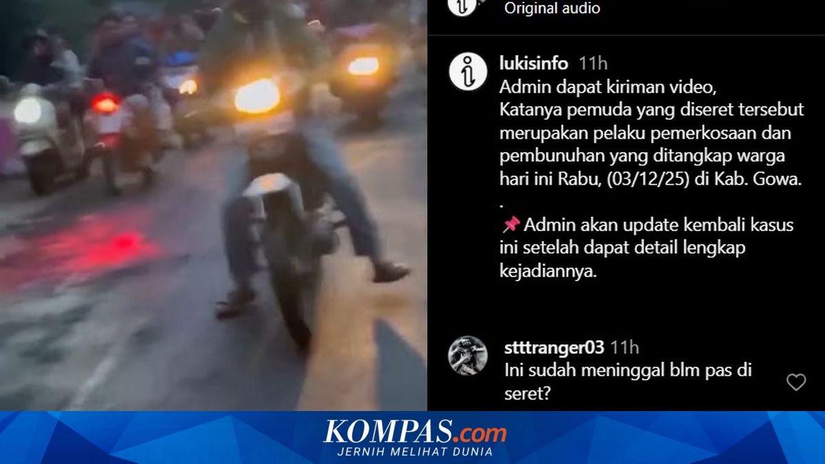 Viral Pria di Gowa Diseret Rombongan Pemotor, Diduga Pelaku Pemerkosaan