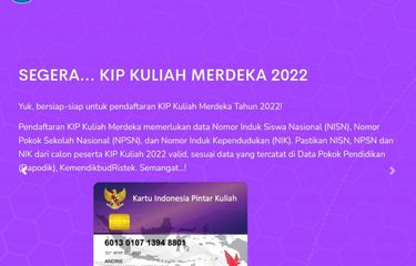 Cara Daftar Akun KIP Kuliah 2022 bagi Siswa, Syarat dan Link ...