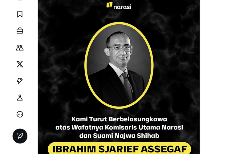 Profil dan Jejak Karier Ibrahim Assegaf, Suami Najwa Shihab yang Meninggal Hari Ini