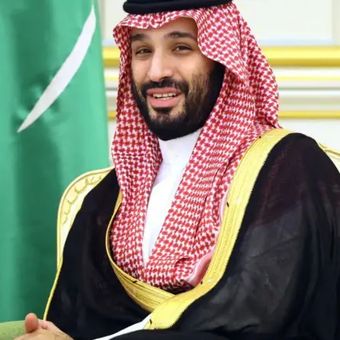 Putra Mahkota Saudi Mohammed bin Salman menghadiri pertemuan dengan Presiden Rusia di Riyadh pada 6 Desember 2023.