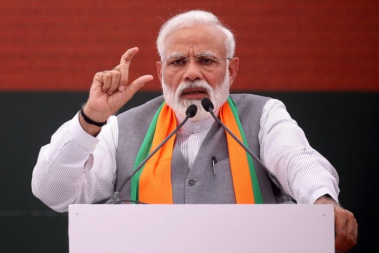 Narendra Modi, perdana menteri sekaligus pemimpin Bharatiya Janata (BJP) partai berkuasa di India saat ini.