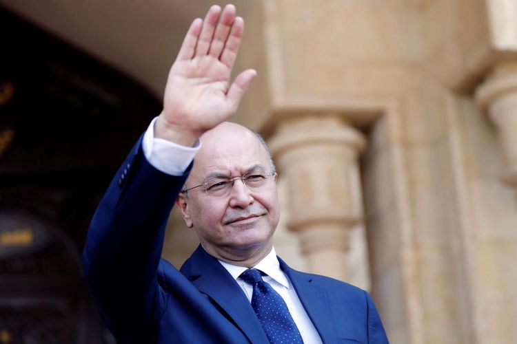 Presiden Irak Barham Salih. Dia memutuskan mengundurkan diri karena menolak menyetujui pencalonan perdana menteri.