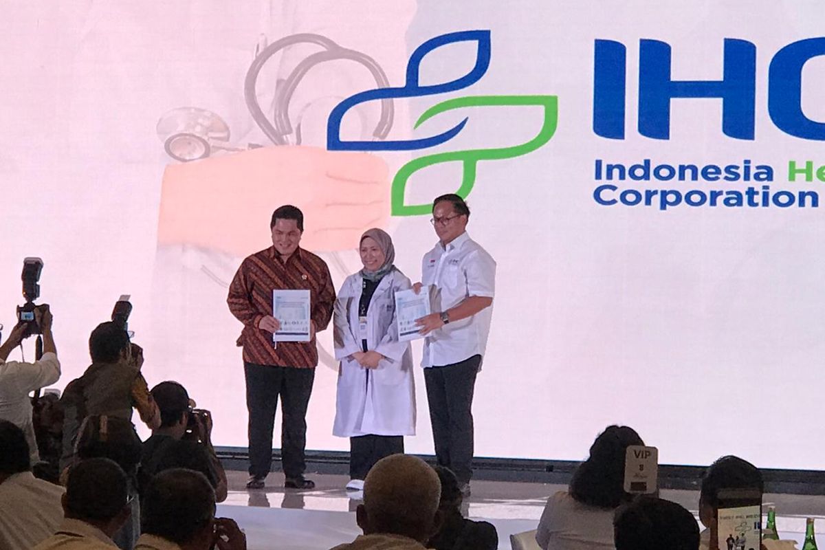 Menteri BUMN Erick Thohir saat menghadiri acara konsolidasi rumah sakit BUMN di Jakarta, Senin (10/2/2020).